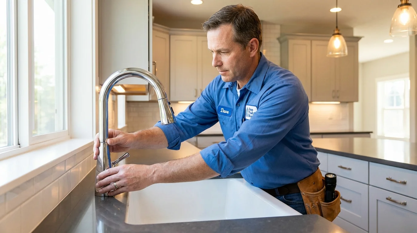 Kitchen faucet installation by Johns Plumbing LLC in Foothill Ranch