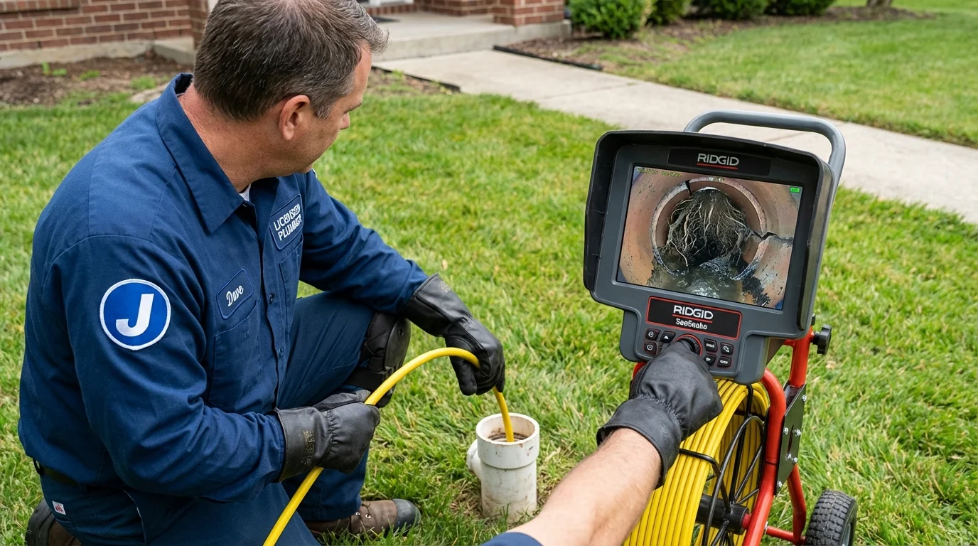 Sewer camera inspection being performed by Johns Plumbing LLC in Foothill Ranch